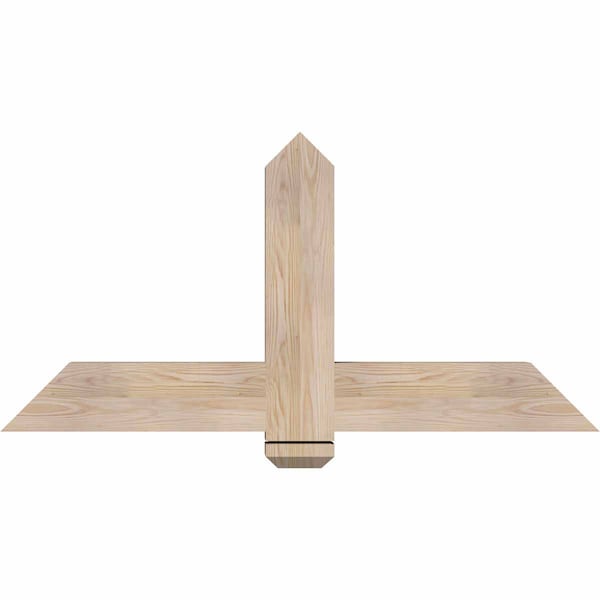 Ekena Millwork Eugene Smooth Timber Gable Bracket, Douglas Fir, 48"W x 24"H x 3 1/2"D x 5 1/2"F, 12/12 Pitch GBW048X24X0406EUG00SDF - main